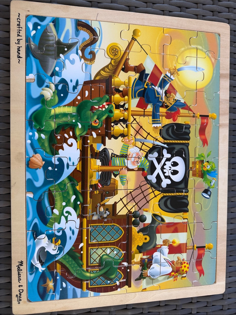 Melissa & Doug Pirate Ship Puzzle — Blue, Green, Yellow